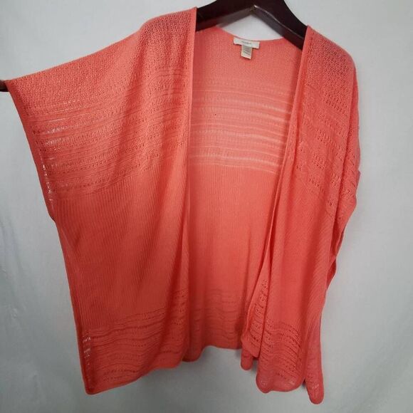 CJ Banks X/1x Plus  Pink Open Front Cardigan - Picture 5 of 9